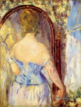 Édouard Manet œuvres - Femme devant un miroir Édouard Manet